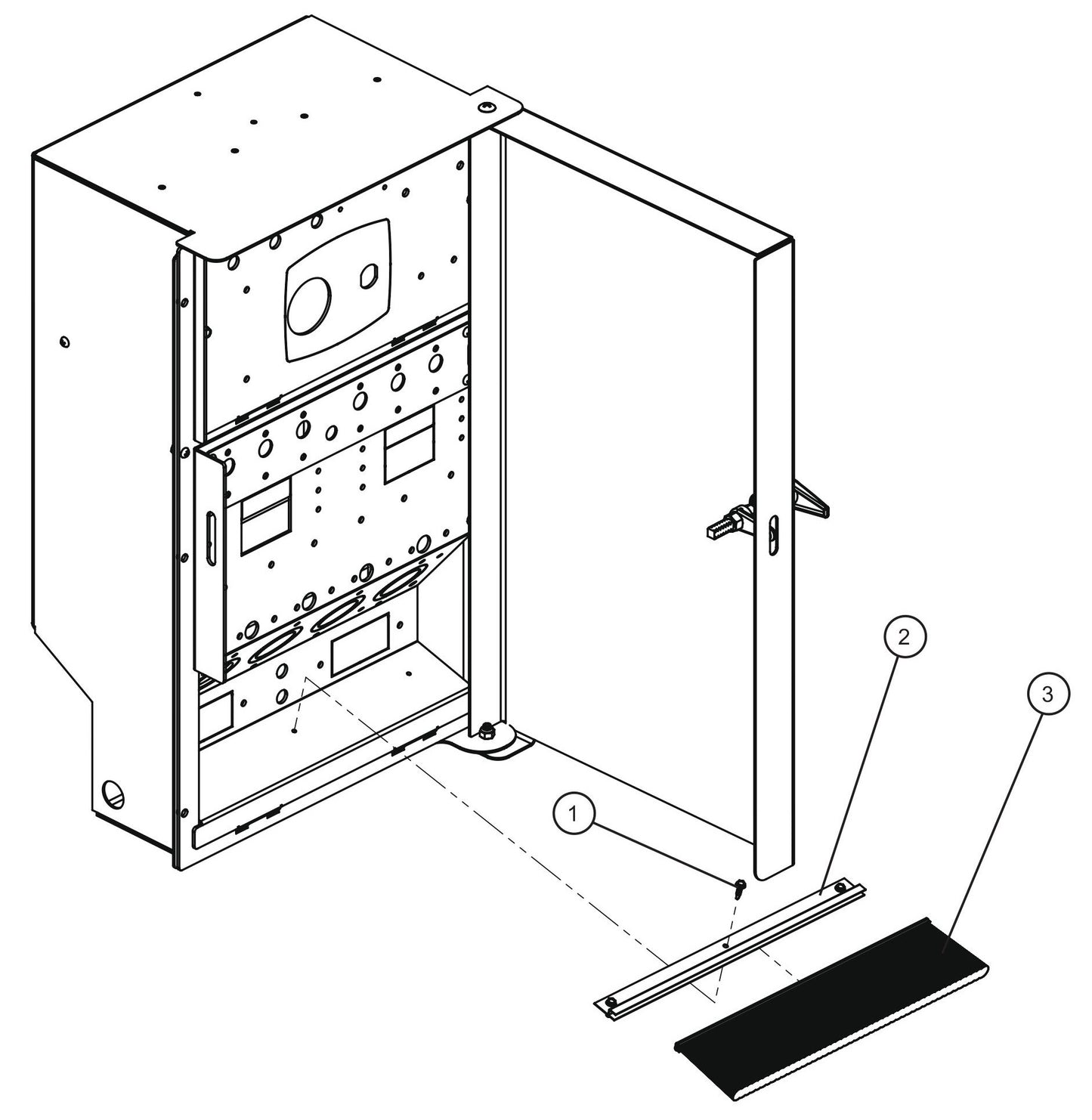 V-Series Maxi-Lite II Control Box Strip Brush Assembly Parts By Allmand