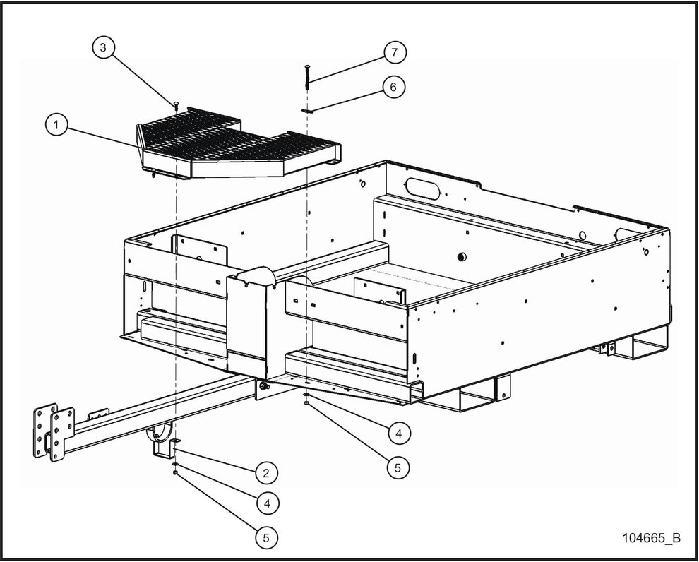 LD Series Maxi-Lite II-Tongue Platform Install Group Assembly Parts By Allmand