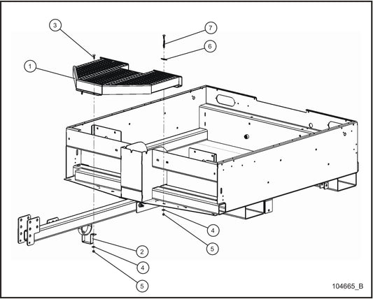 V-Series Maxi-Lite II Tongue Platform Install Group Assembly Parts By Allmand