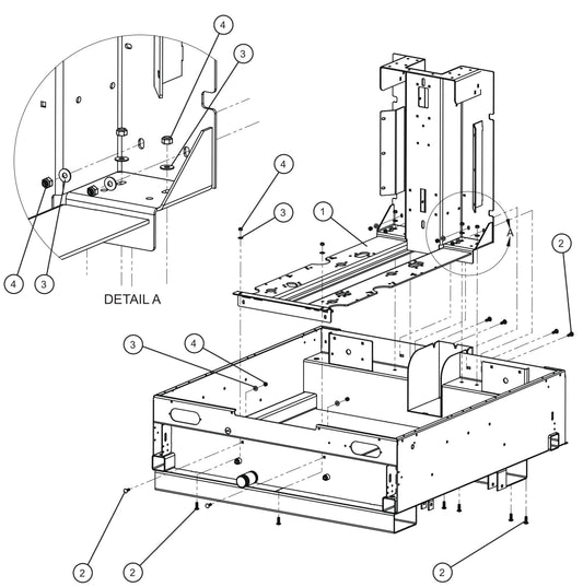LD Series Maxi-Lite II-Engine Cradle and Stringer Group (1 of 3) Assembly Parts By Allmand