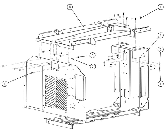 LD Series Maxi-Lite II-Engine Cradle and Stringer Group (3 of 3) Assembly Parts By Allmand