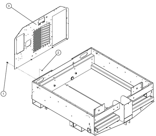 V-Series Maxi-Lite II Rear Panel Options Assembly Parts By Allmand