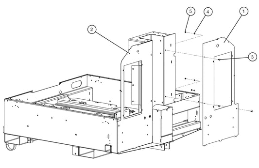 V-Series Maxi-Lite II Multi Option Front Panels Assembly Parts By Allmand
