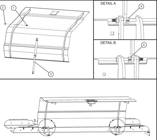 V-Series Maxi-Lite II Outer Shell and Door Group (2 of 3) Assembly Parts By Allmand