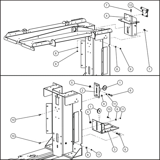 V-Series Maxi-Lite II Laydown Tower Trailer Components Assembly Parts By Allmand