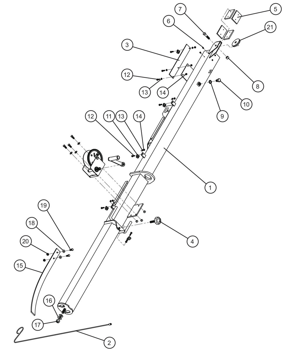 V-Series Maxi-Lite II Laydown Tower Old Style (1 of 2) Assembly Parts By Allmand