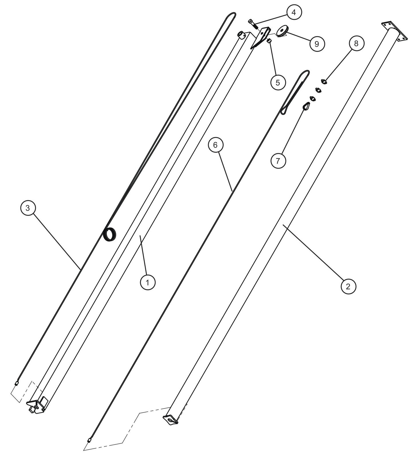 V-Series Maxi-Lite II Laydown Tower Old Style (2 of 2) Assembly Parts By Allmand