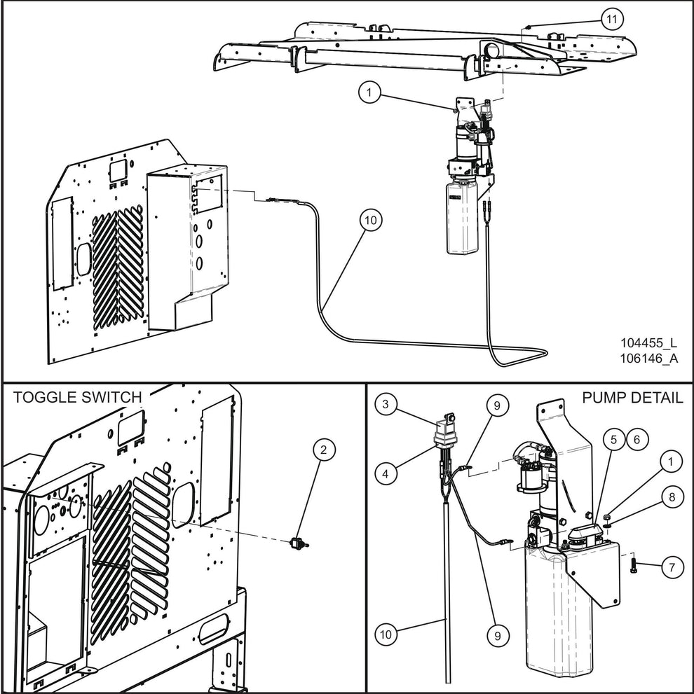 LD Series Maxi-Lite II-Vertical Tower Trailer Components (1 of 2) Assembly Parts By Allmand