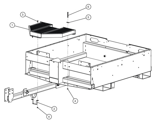 Maxi-Lite (SN 11-001672 to 11-999999) Tongue Platform Assembly Parts by Allmand