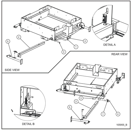 Maxi-Lite (SN 11-001672 to 11-999999) Outriggers Assembly Parts by Allmand