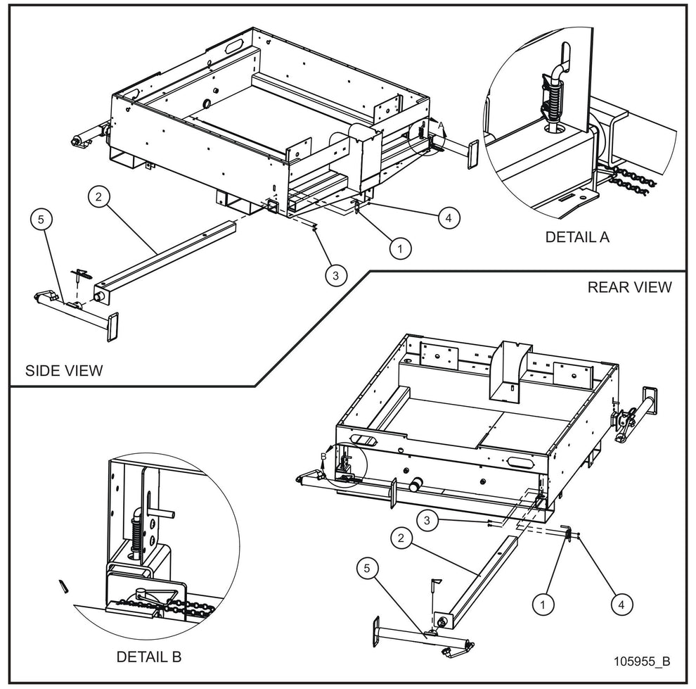 Maxi-Lite (SN 11-001672 to 11-999999) Outriggers Assembly Parts by Allmand