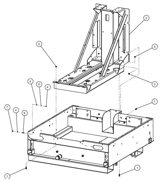 Maxi-Lite (SN 11-001672 to 11-999999) Engine Cradle-I Assembly Parts by Allmand