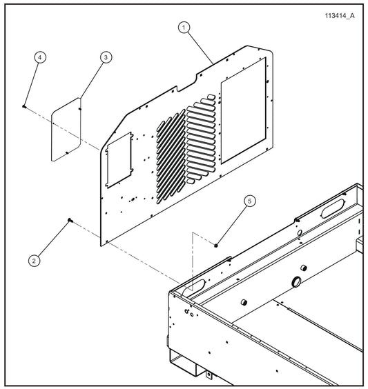 Maxi-Lite (SN 11-001672 to 11-999999) Isuzu Rear Panel Assembly Parts by Allmand