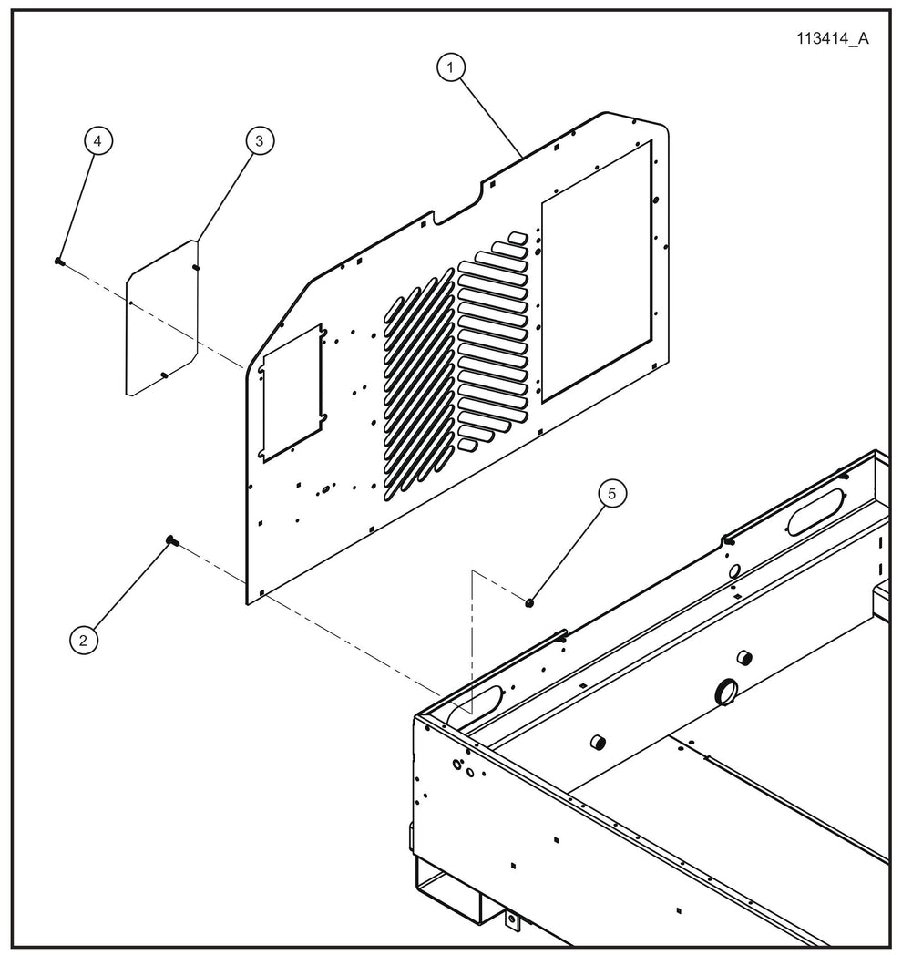 Maxi-Lite (SN 11-001672 to 11-999999) Isuzu Rear Panel Assembly Parts by Allmand