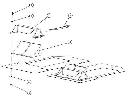 Maxi-Lite (SN 11-001672 to 11-999999) Front Panels Wheel Chock Blocks Option Assembly Parts by Allmand