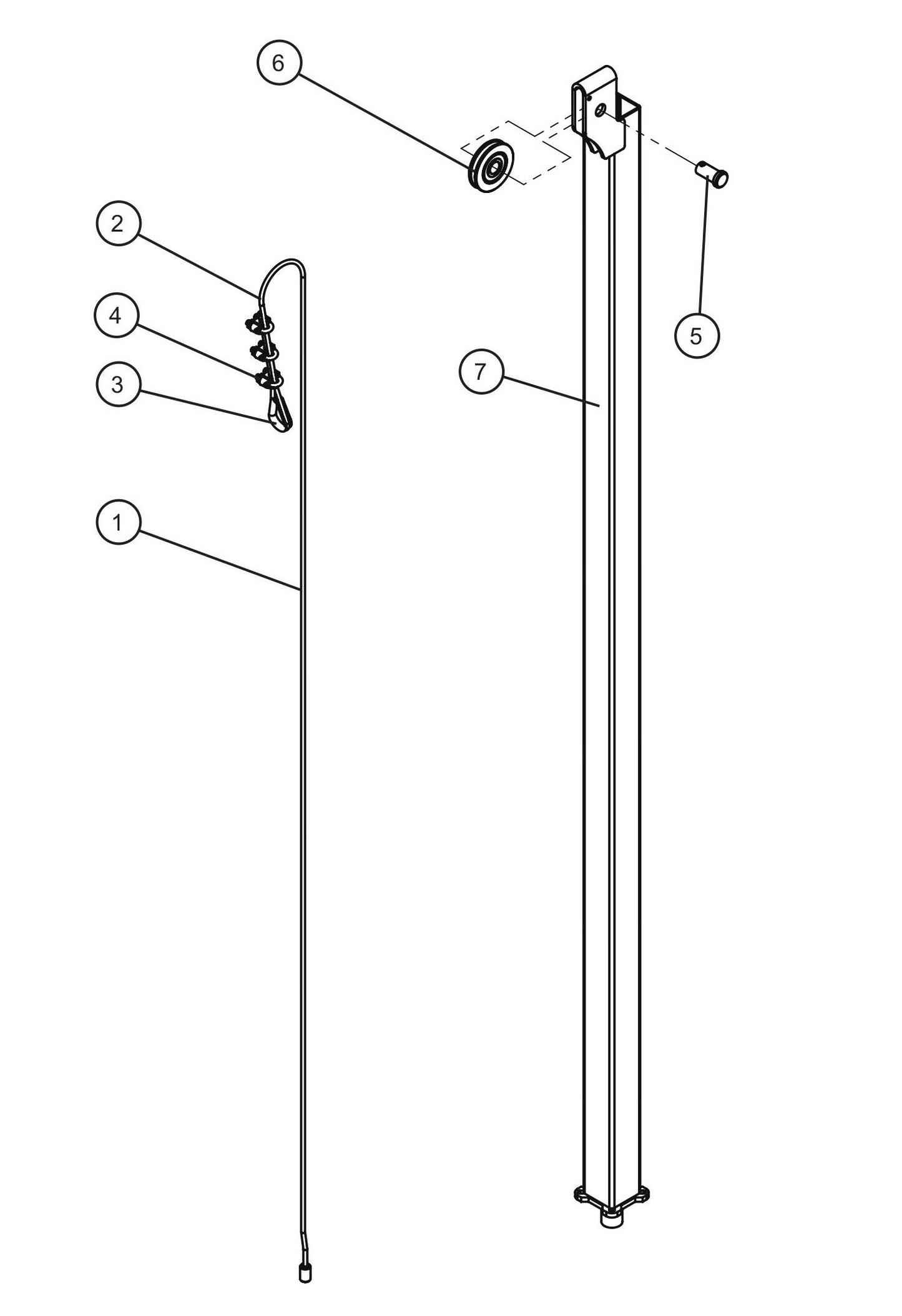 Maxi-Lite (SN 11-001672 to 11-999999) Vertical Tower Section 5 Assembly Parts by Allmand