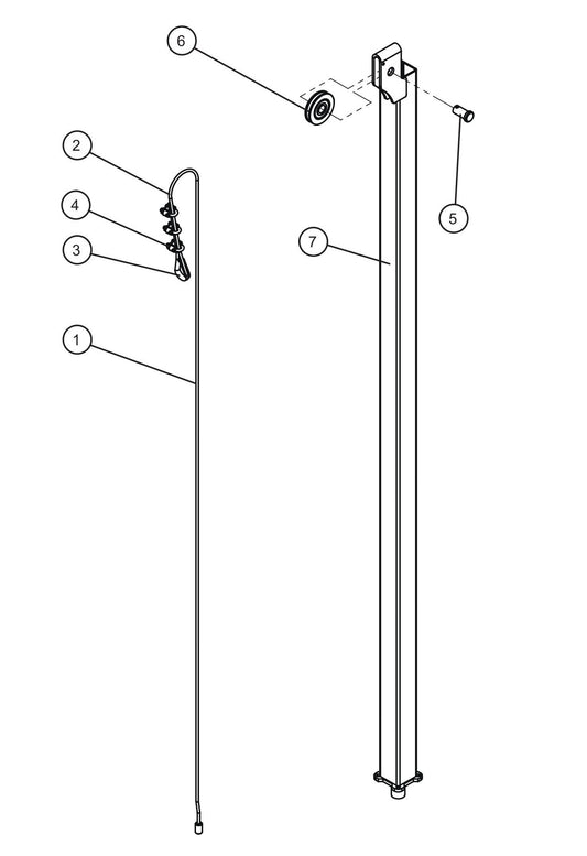 Maxi-Lite (SN 11-001672 to 11-999999) Vertical Tower Section 5 Assembly Parts by Allmand