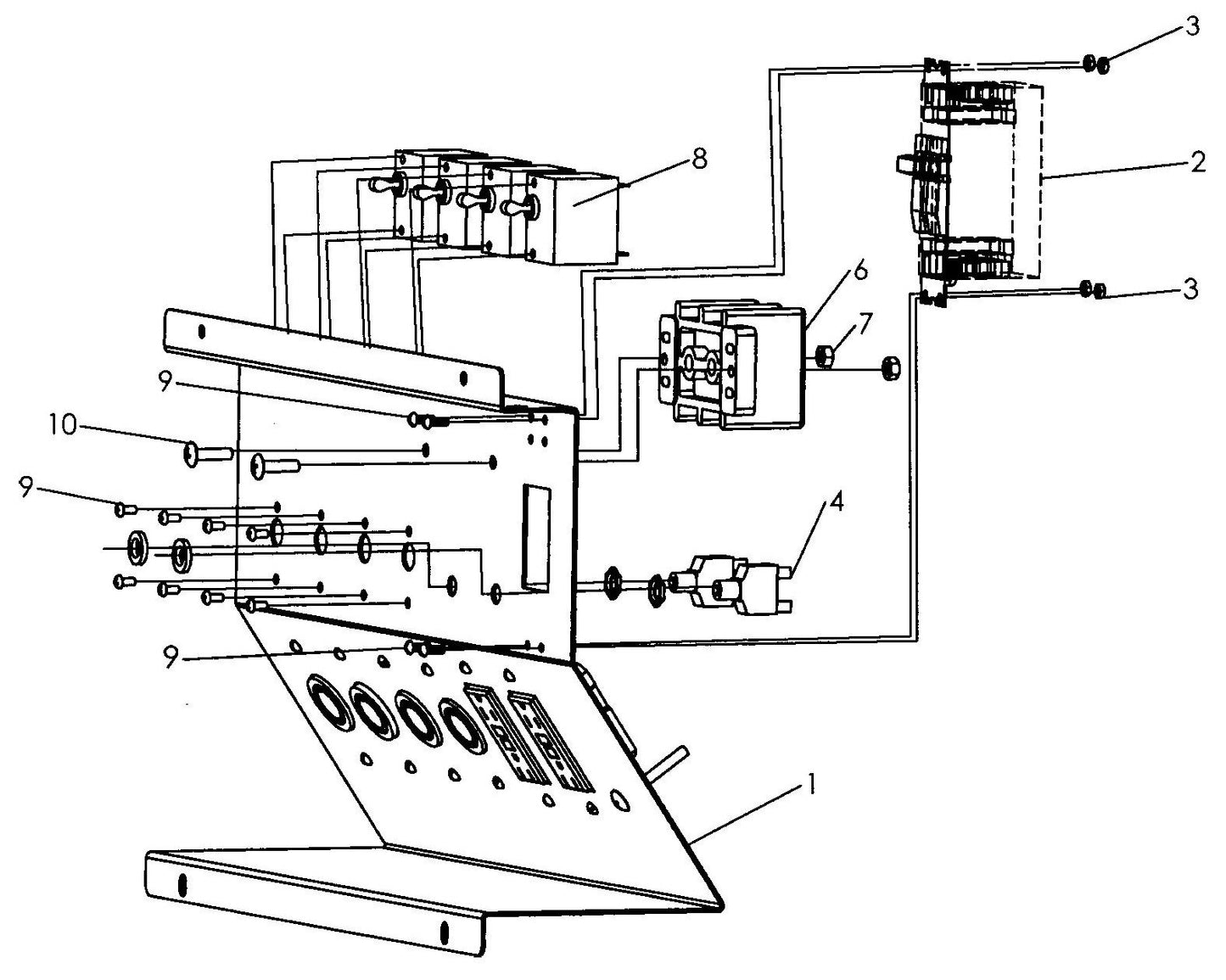 Maxi-Lite 15330 and 20330-Rear Outlet Panel (Canadian) Assembly-1 Parts By Allmand