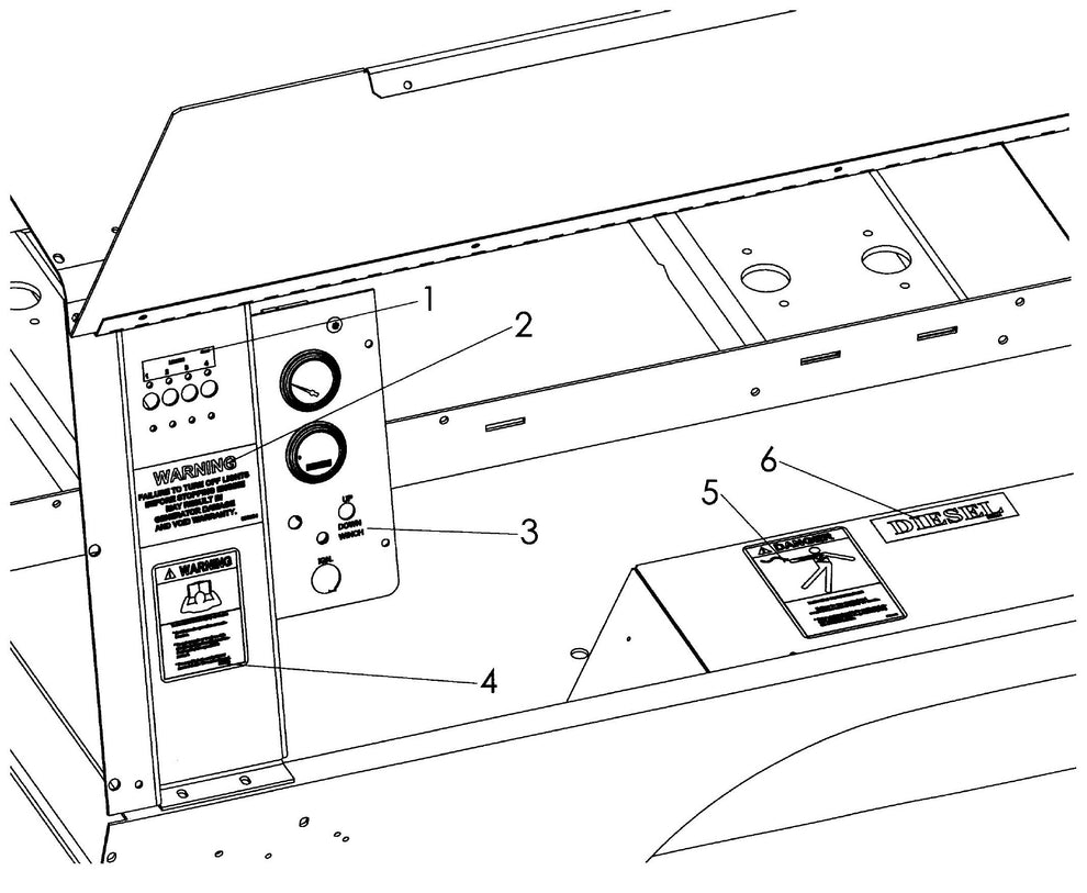 V-Series Maxi-Lite 15-20KW-Decal Placement Assembly-4 Parts By Allmand