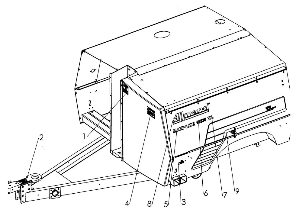 Maxi-Lite 15330 and 20330-Decal Placement Assembly-3 Parts By Allmand