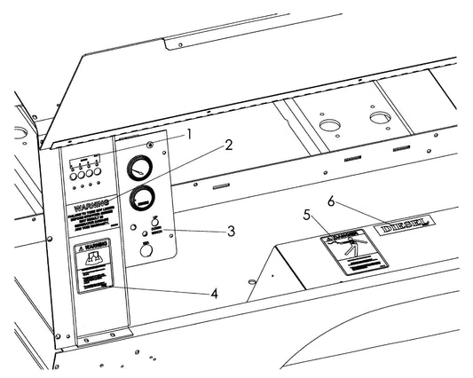 Maxi-Lite 15330 and 20330-Decal Placement Assembly-4 Parts By Allmand