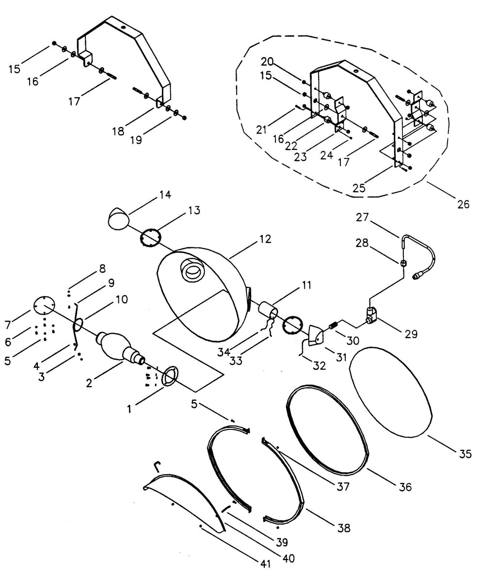 Maxi-Lite 15330 and 20330-SHO 1000 Metallic Vapor Lamp/High Pressure Sodium Lamp Assembly Parts By Allmand