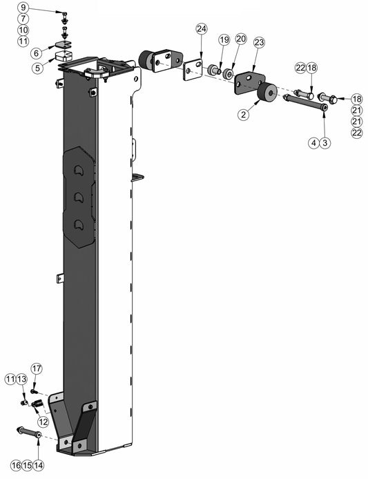 V-Series Maxi-Lite 15-20KW-Hydraulic Tower Sections-1 Assembly Parts by Allmand