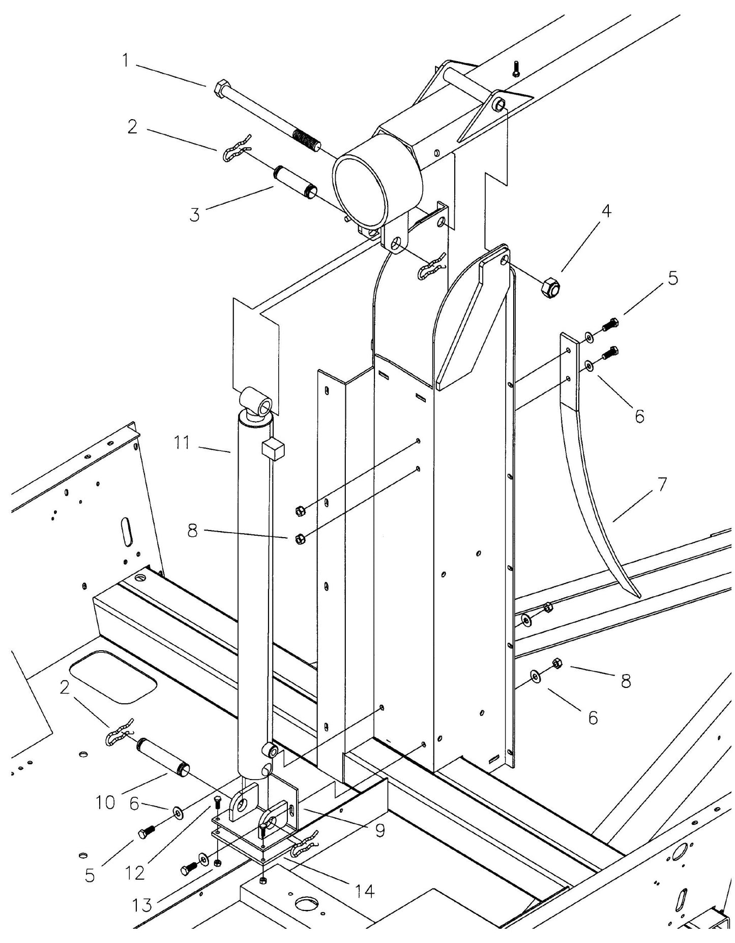 Maxi-Lite 15330 and 20330-Hydraulic Tower Support Assembly Parts By Allmand