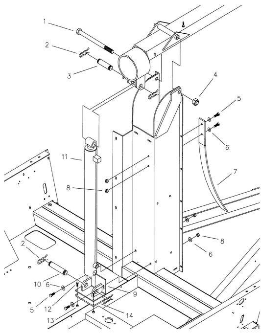 Maxi-Lite 15330 and 20330-Hydraulic Tower Support Assembly Parts By Allmand