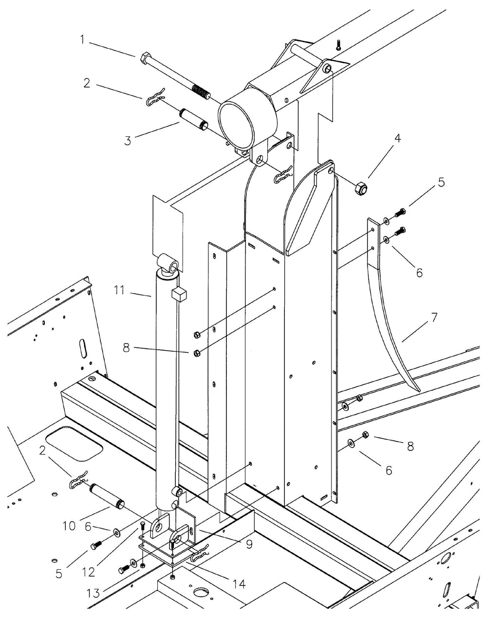 Maxi-Lite 15330 and 20330-Hydraulic Tower Support Assembly Parts By Allmand