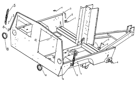 V-Series Maxi-Lite 15-20KW-Taillights, Door Props And Outriggers Locks Assembly Parts By Allmand