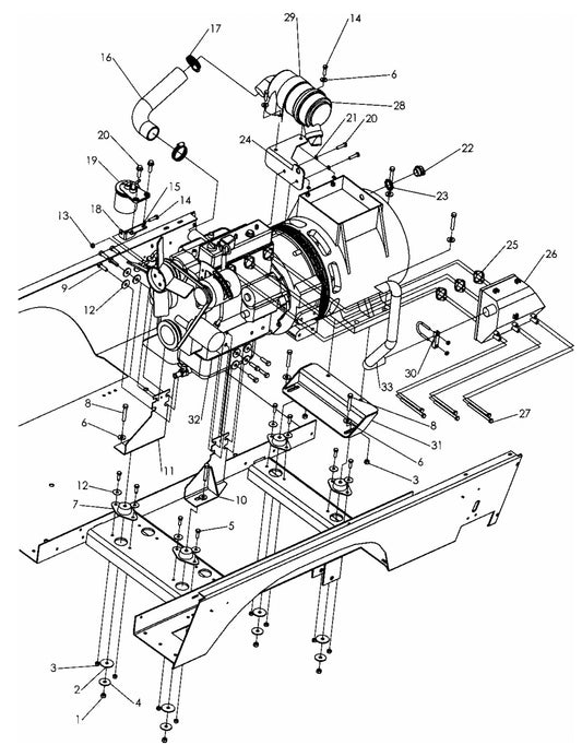 Maxi-Lite 15330 and 20330-Kubota V2203 Engine/Generator Set Assembly Parts By Allmand