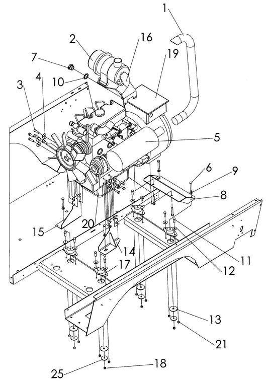 Maxi-Lite 15330 and 20330-Isuzu 4LE Engine/Generator Set Assembly Parts By Allmand