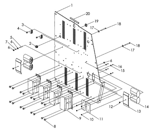 Maxi-Lite 15330 and 20330 4-Light Ballast Assembly Parts By Allmand