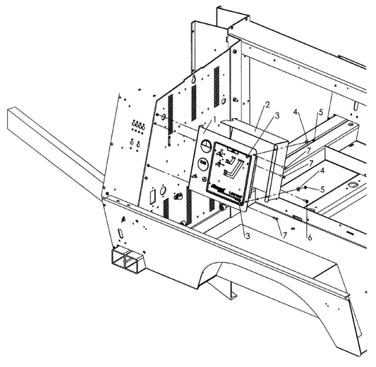 V-Series Maxi-Lite 15-20KW 4-Light AC Gauge Panel And LSC 100 Controller Panel Assembly Parts By Allmand
