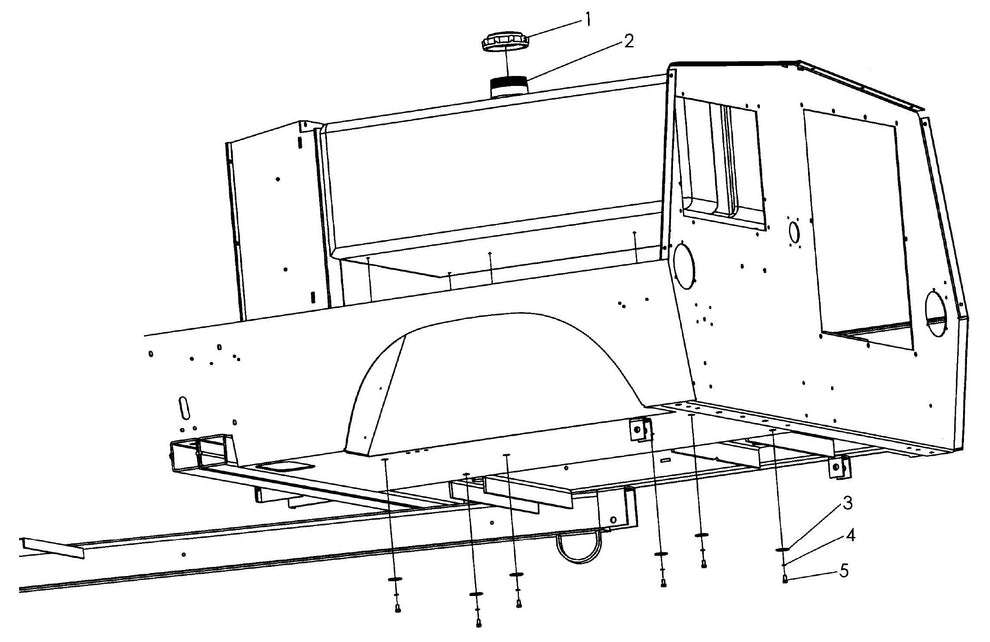 V-Series Maxi-Lite 15-20KW-50 Gallon Fuel Tank Assembly Parts By Allmand