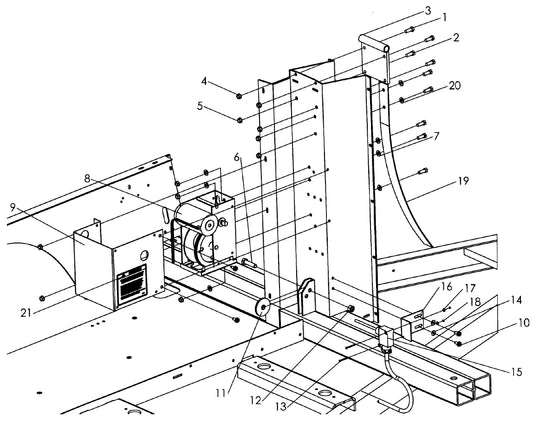 Maxi-Lite 15330 and 20330-Electric Winch, Slack Limit Switch and Tower Support Assembly Parts By Allmand