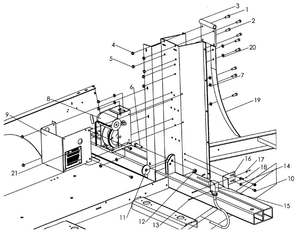 Maxi-Lite 15330 and 20330-Electric Winch, Slack Limit Switch and Tower Support Assembly Parts By Allmand