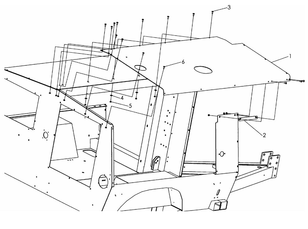 V-Series Maxi-Lite 15-20KW-Right Roof Panel Assembly Parts By Allmand