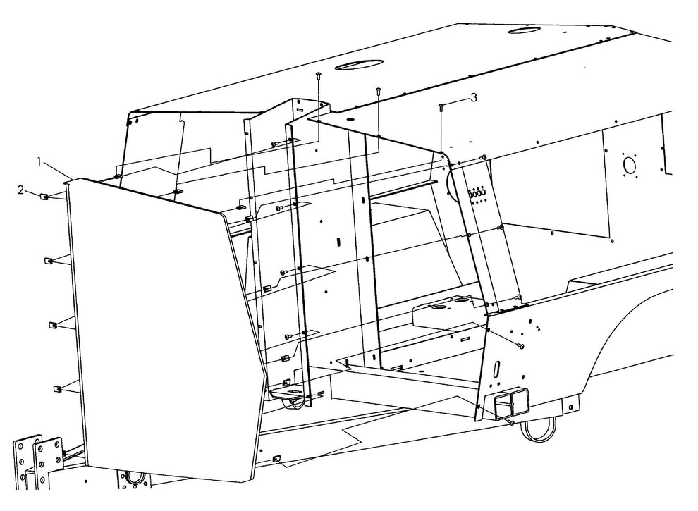 V-Series Maxi-Lite 15-20KW-Left Front Panel Assembly Parts By Allmand