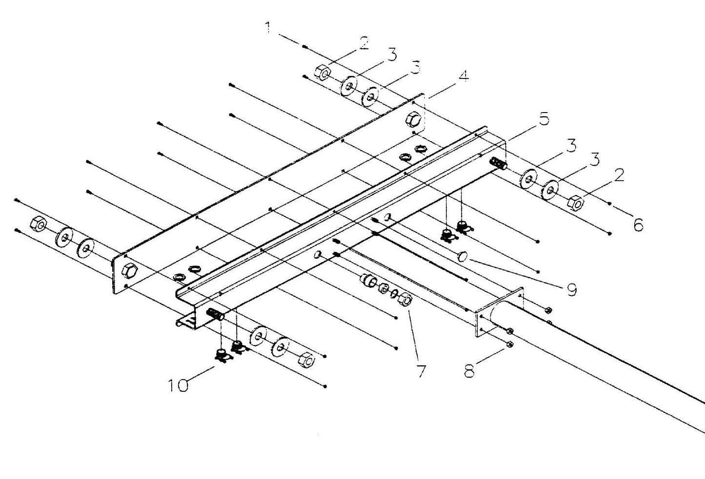 Maxi-Lite Hydraulic Tower 4-Light/Light Bar Assembly Parts By Allmand