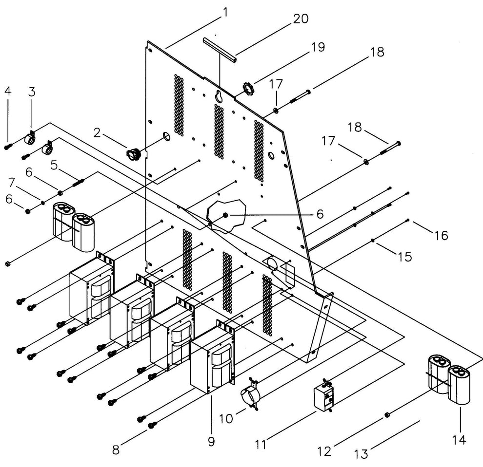 Maxi-Lite Hydraulic Tower 4-Light Ballast Assembly Parts By Allmand