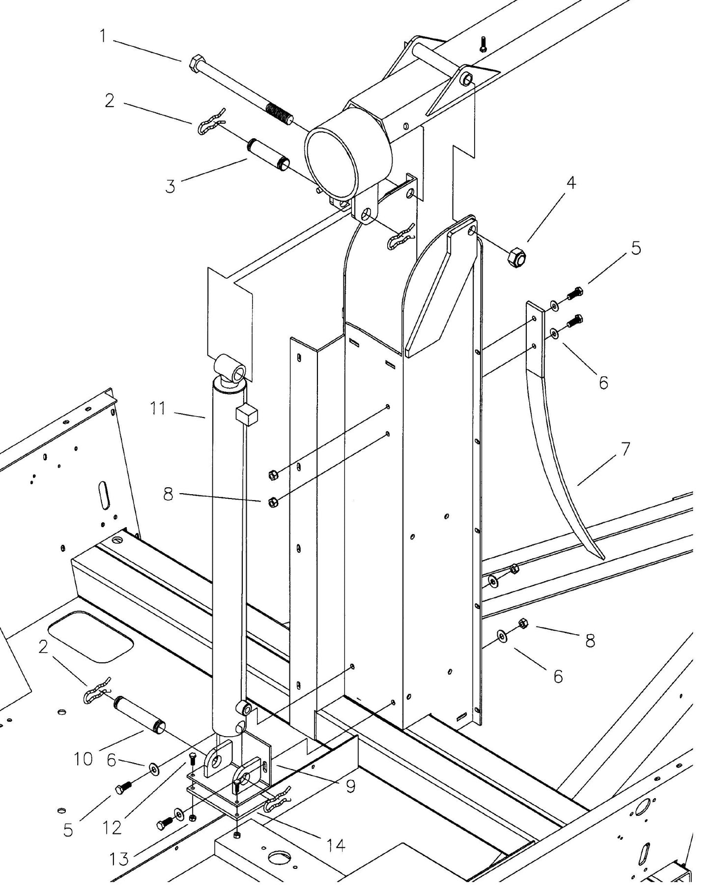 Maxi-Lite Hydraulic Tower-Hydraulic Tower Support Assembly Parts By Allmand