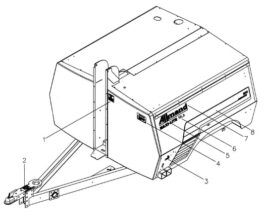 Maxi-Lite Hydraulic Tower-Decal Placement Assembly-3 Parts By Allmand