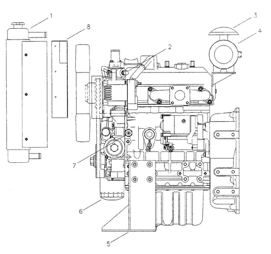 Maxi-Lite Hydraulic Tower-Kubota Engine Assembly Parts By Allmand