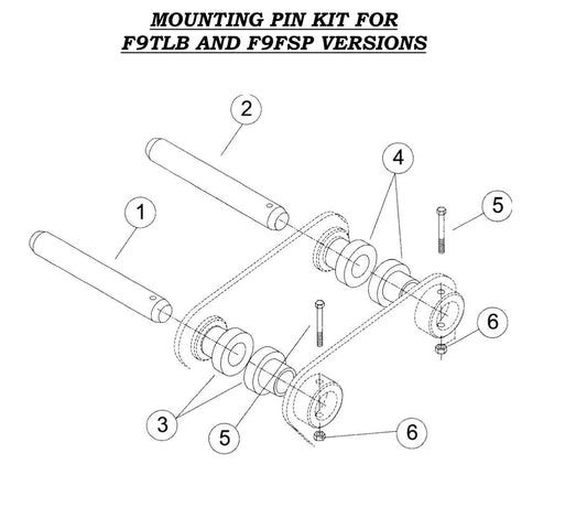 Mounting Pin Kit For F9TLB And F9FSP Versions