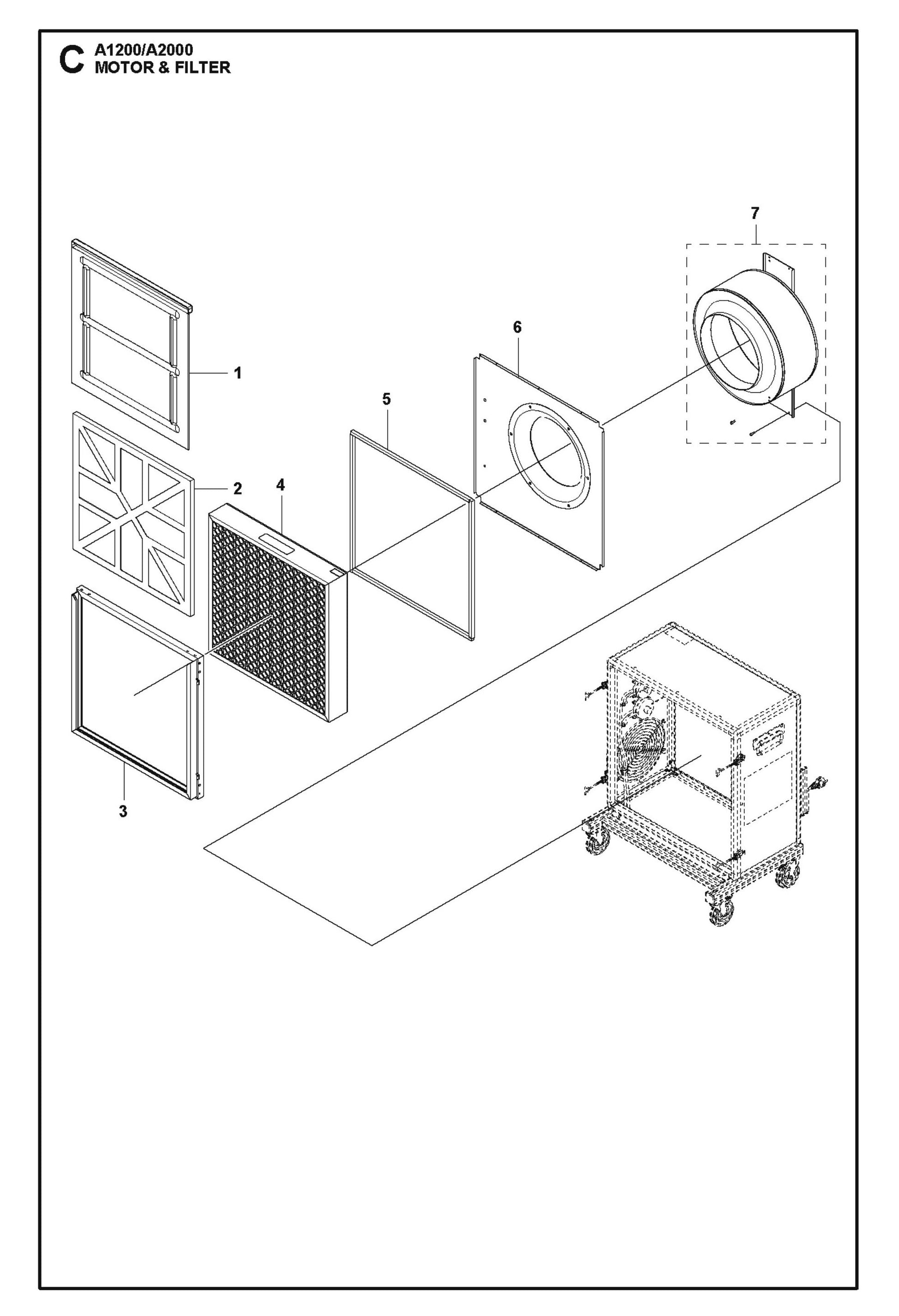 Motor And Filter Parts For A2000 By Husqvarna