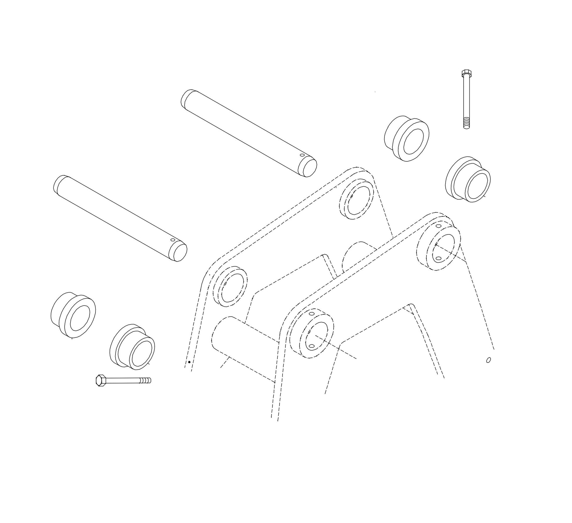 Mounting Pin Kit fig 1 Parts For HP135 II By FRD