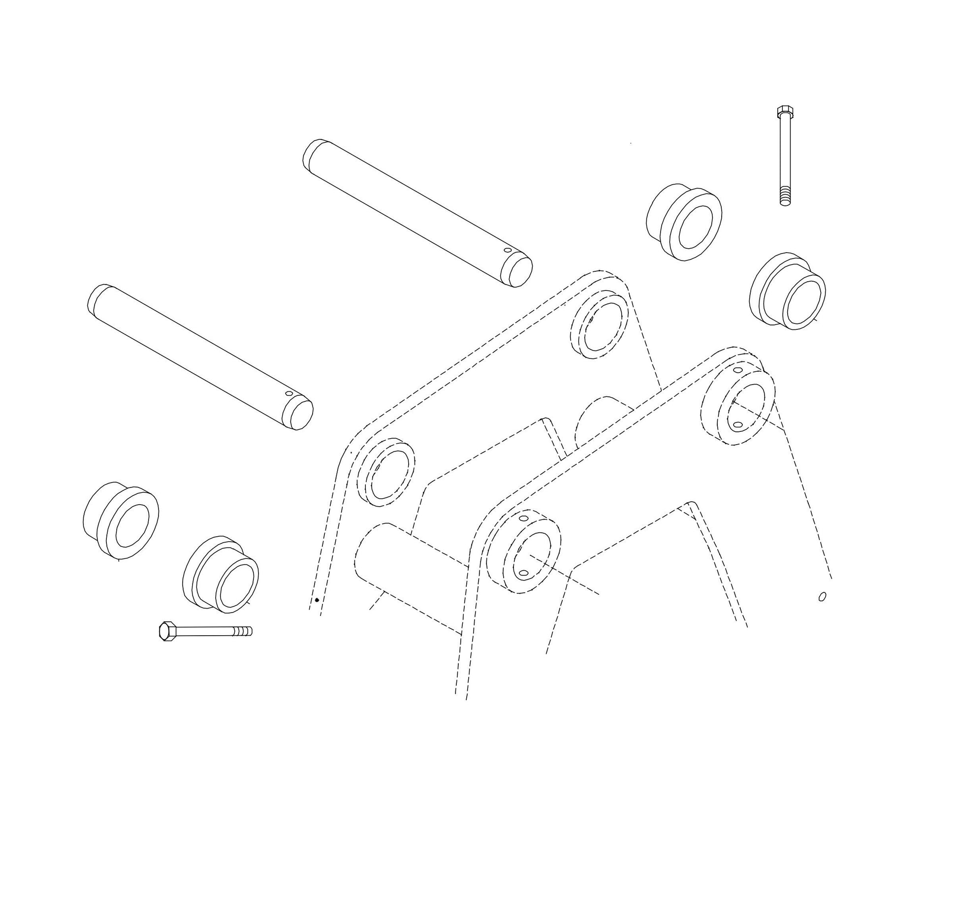 Mounting Pin Kit fig 2 Parts For HP135 II By FRD