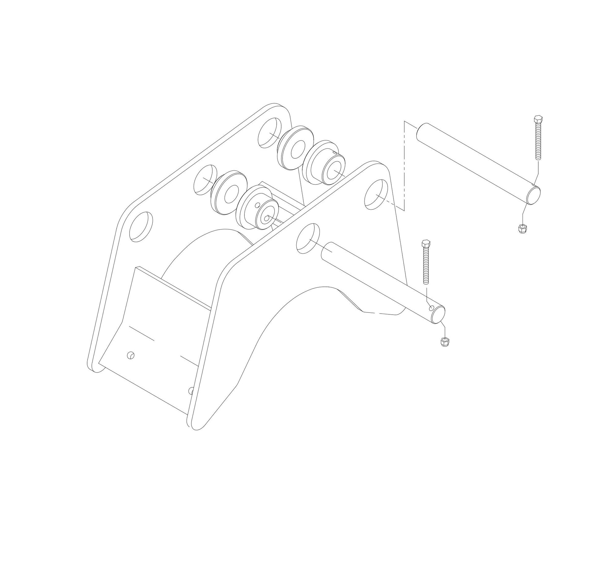 Mounting Pin Kit fig 3 Parts For HP35 By FRD